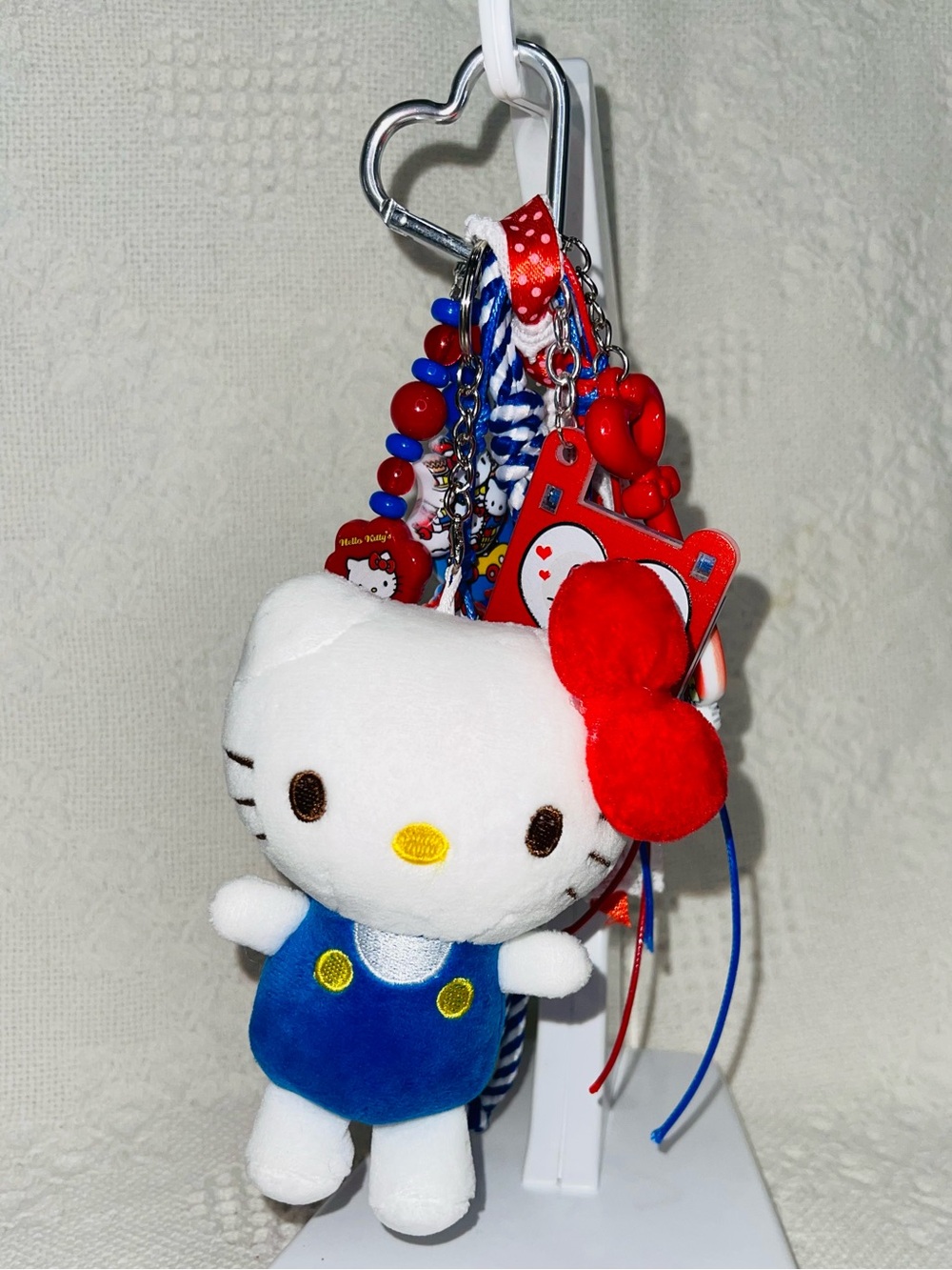 Custom OOAK Hello Kitty bag charm/keychain